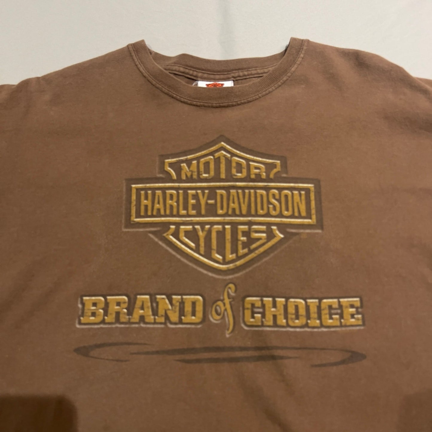 Harley Davidson Shirt Mens XL Brown Milwaukee  Short Sleeve Motorcycle Biker