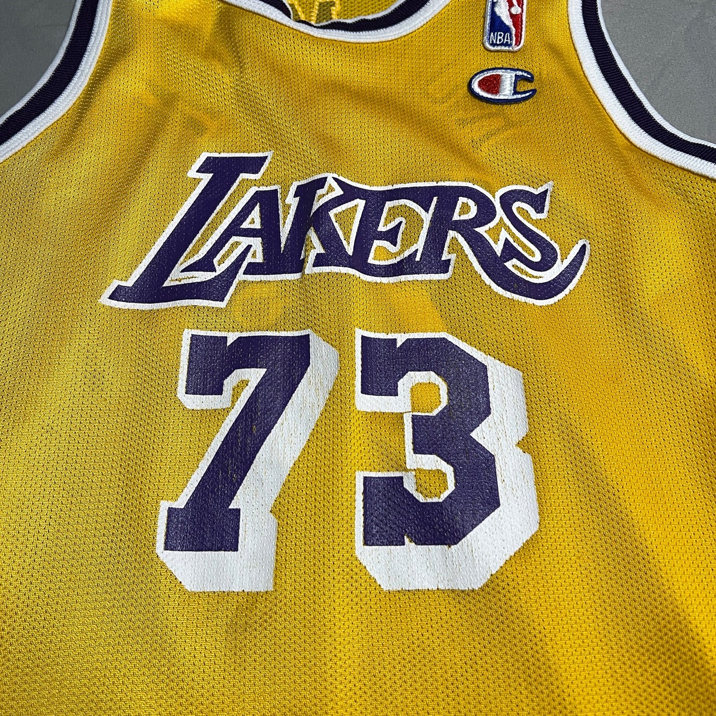 Vintage Dennis Rodman Jersey Kids Youth Medium 10-12 Los Angeles Lakers Champion