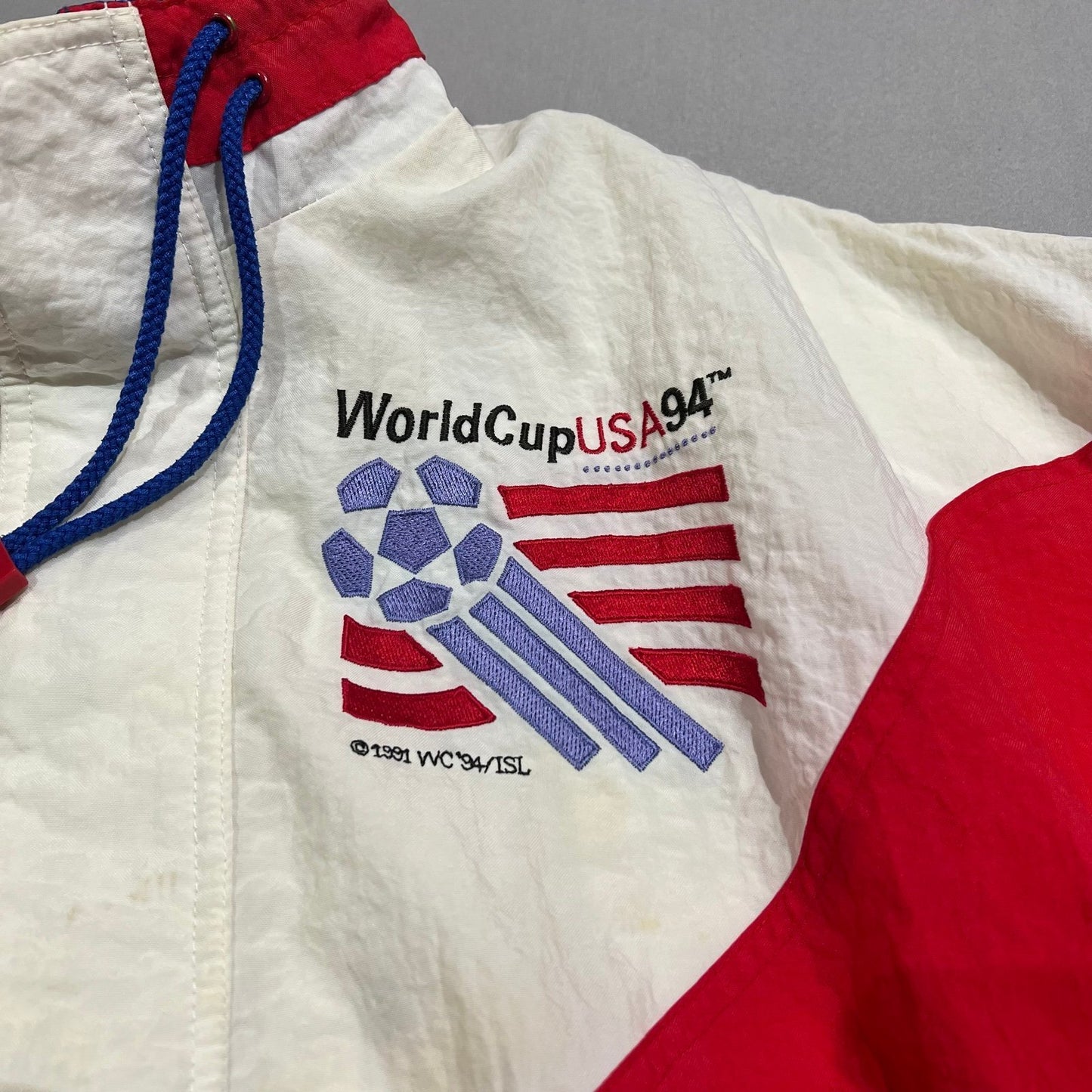 Vintage 1994 World Cup Soccer Windbreaker Jacket Mens Large Apex