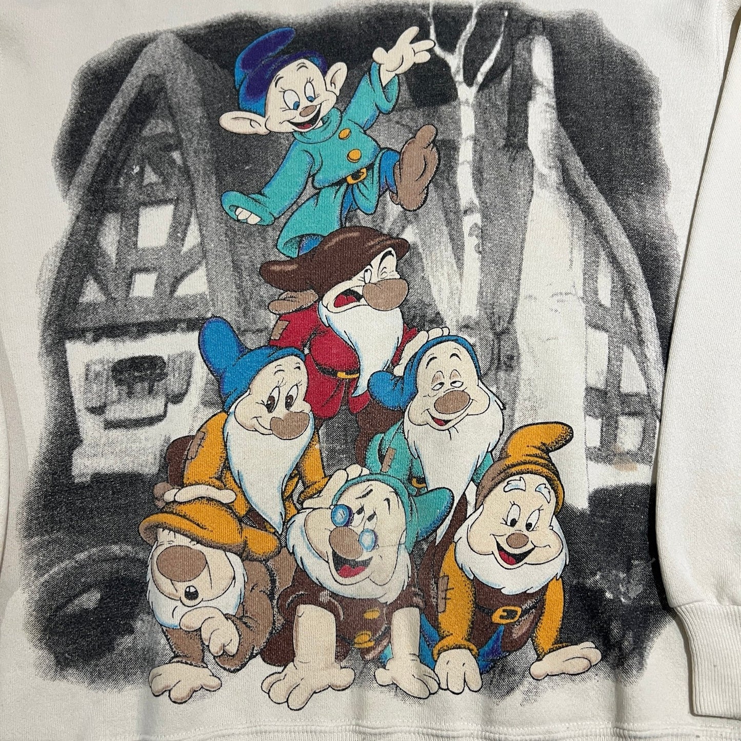 Vintage 90's Snow White Seven Dwarfs Crewneck Sweater Womans 2XL XXL Disney