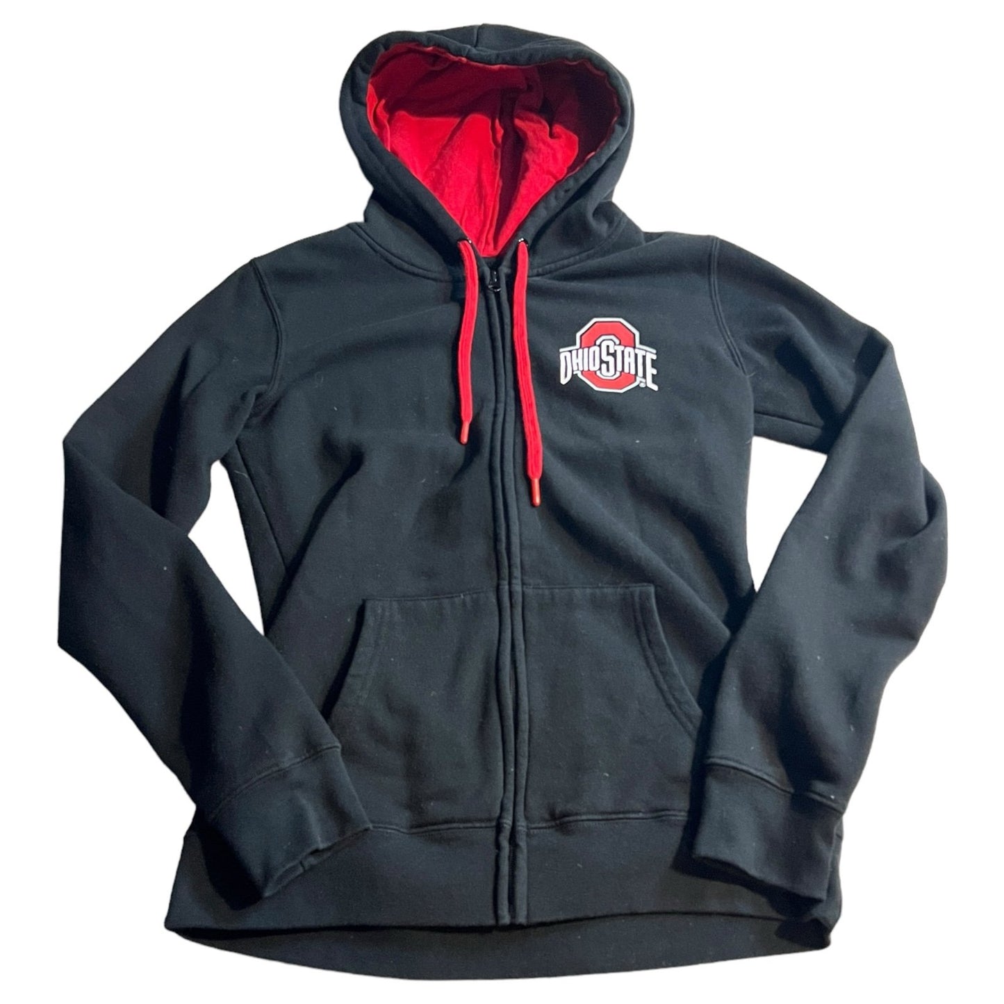 Ohio State Buckeyes Jacket Womens Small Full Zip Hoodie Sweat Shirt NCAA Black