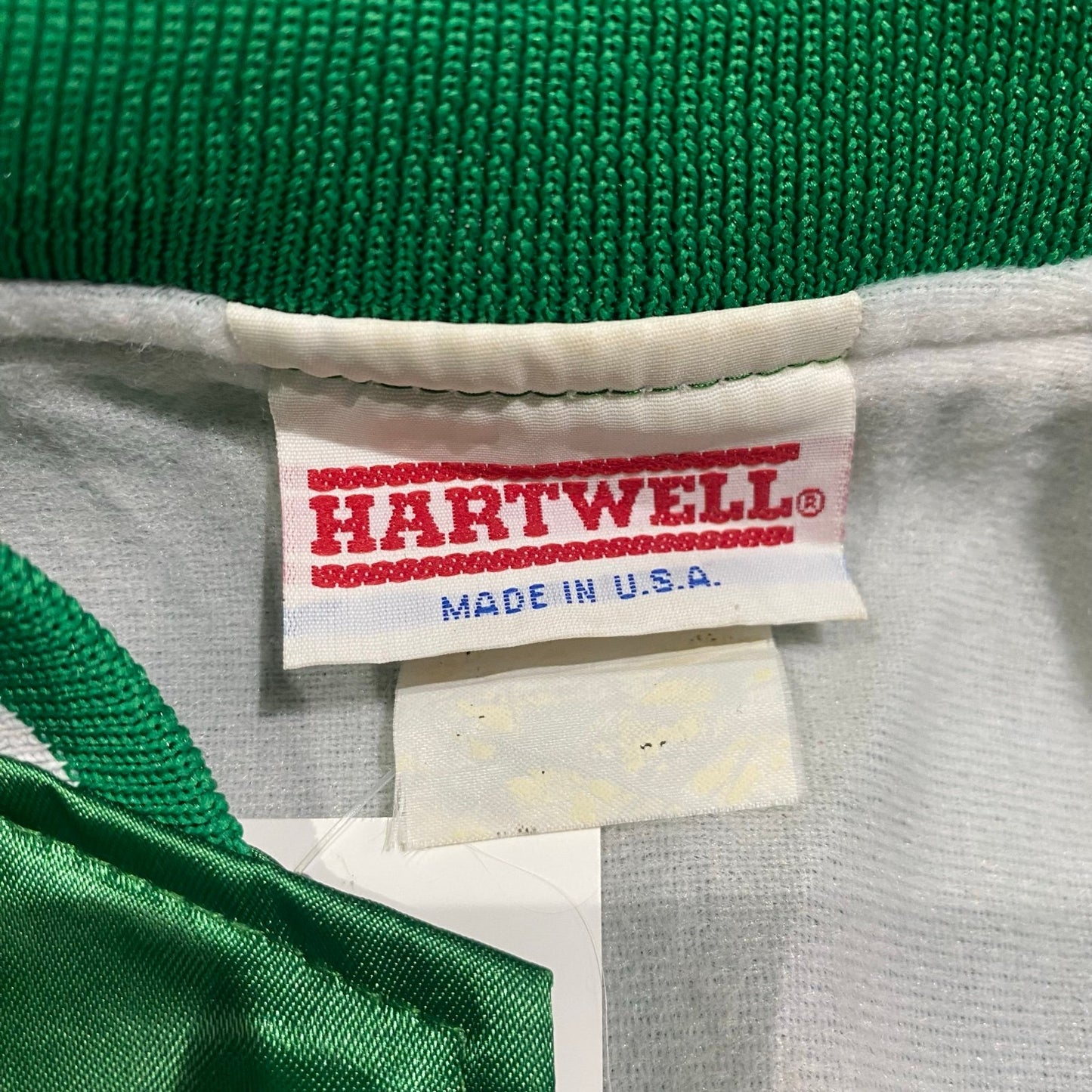 Vintage 80's Miami Hurricanes Jacket Mens XL Satin Varsity Coat Hartwell Green