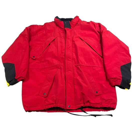 Vintage 90's Marlboro Jacket Mens XL Puffer Full Zip Red Country Store