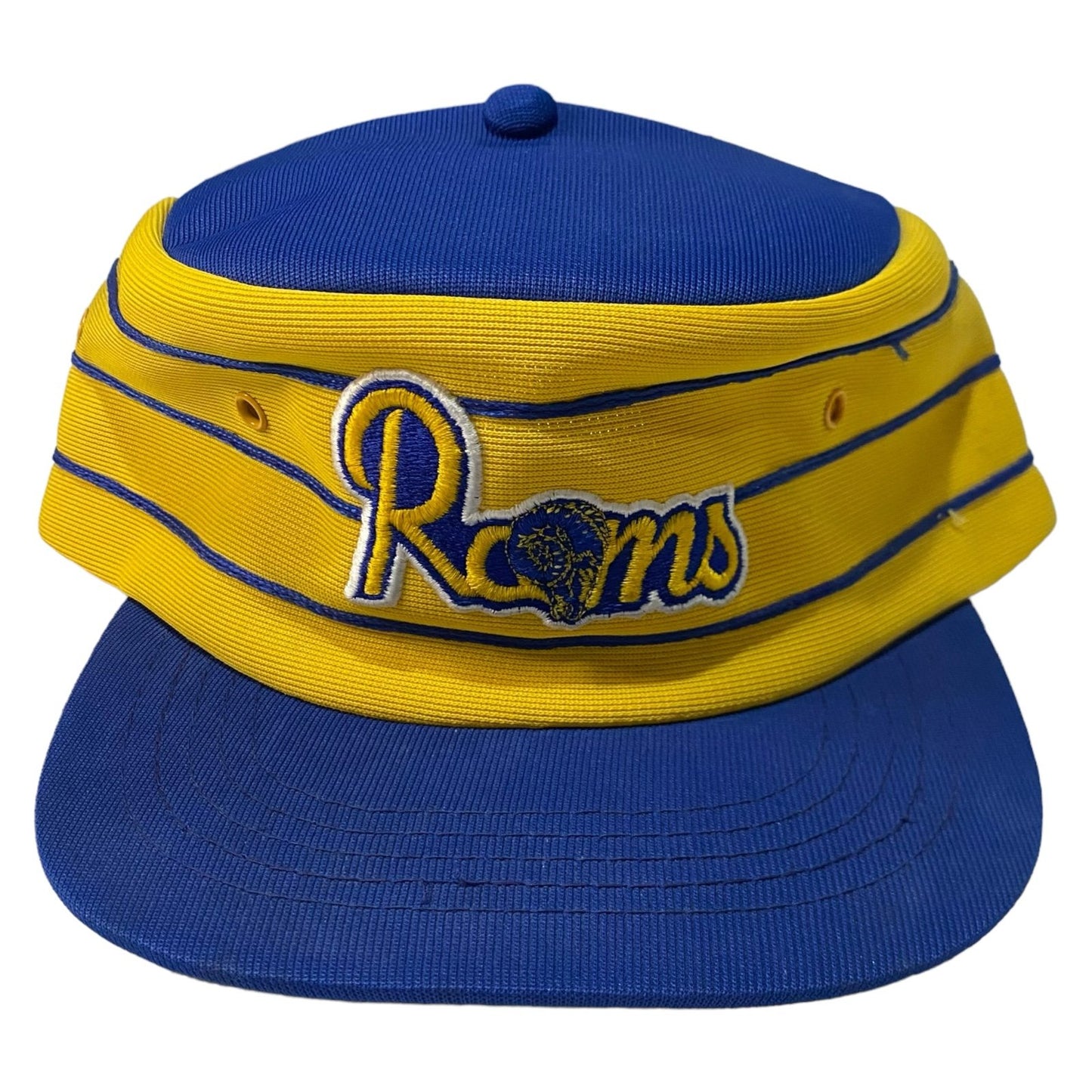 Vintage 1980's Los Angeles Rams Sports Specialties Hat Pillbox Large 7 - 7 5/8