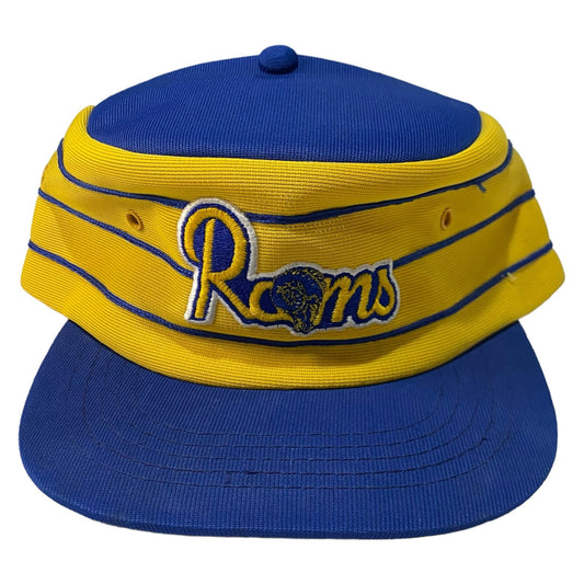 Vintage 1980's Los Angeles Rams Sports Specialties Hat Pillbox Large 7 - 7 5/8