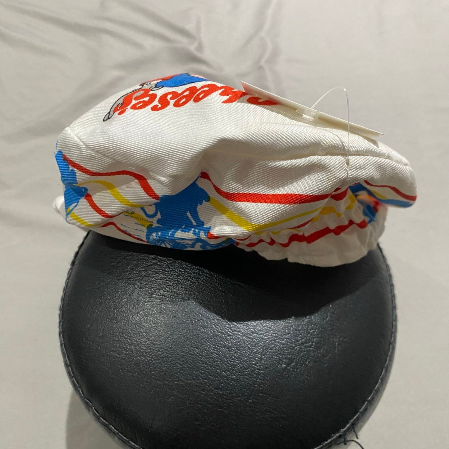 Vintage Chuck E Cheese Pizza Painters Hat Stretch Cap 1986 Show Biz Youth Size