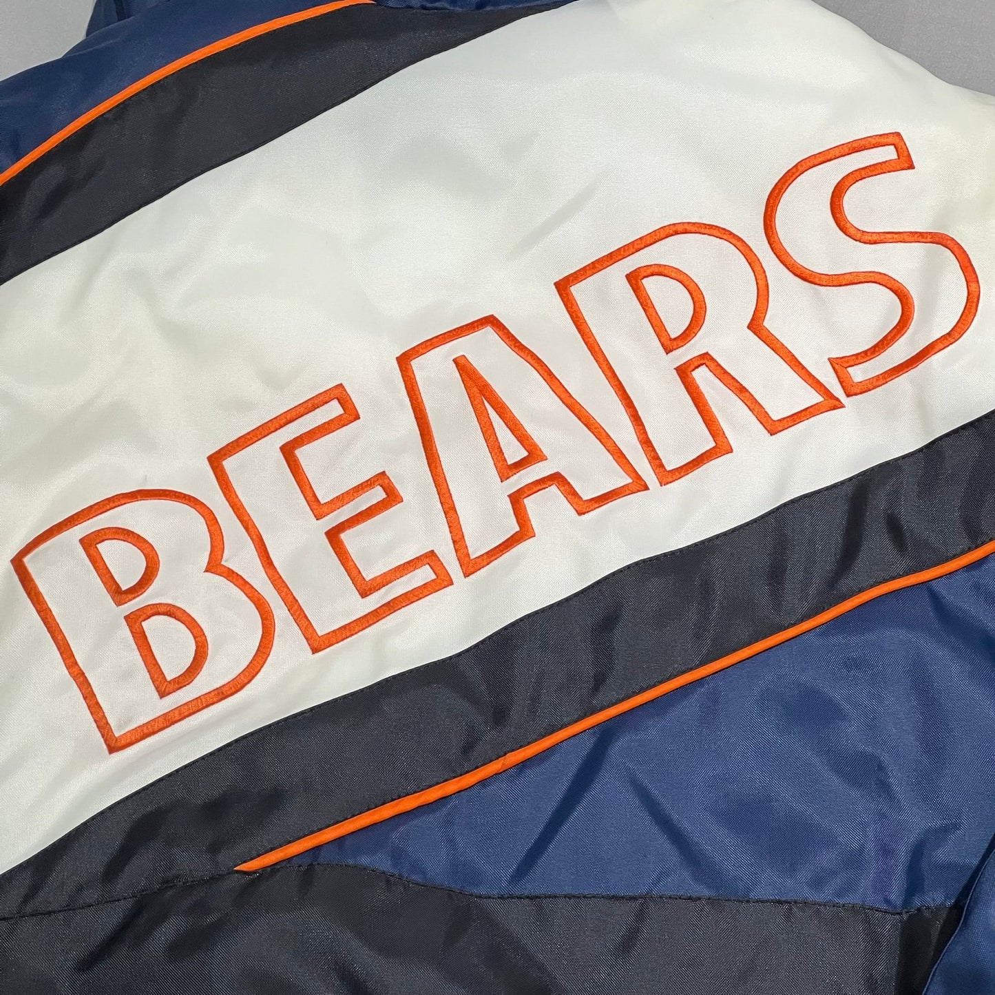 Vintage Chicago Bears Full Zip Windbreaker Jacket Mens Medium Game Day NFL