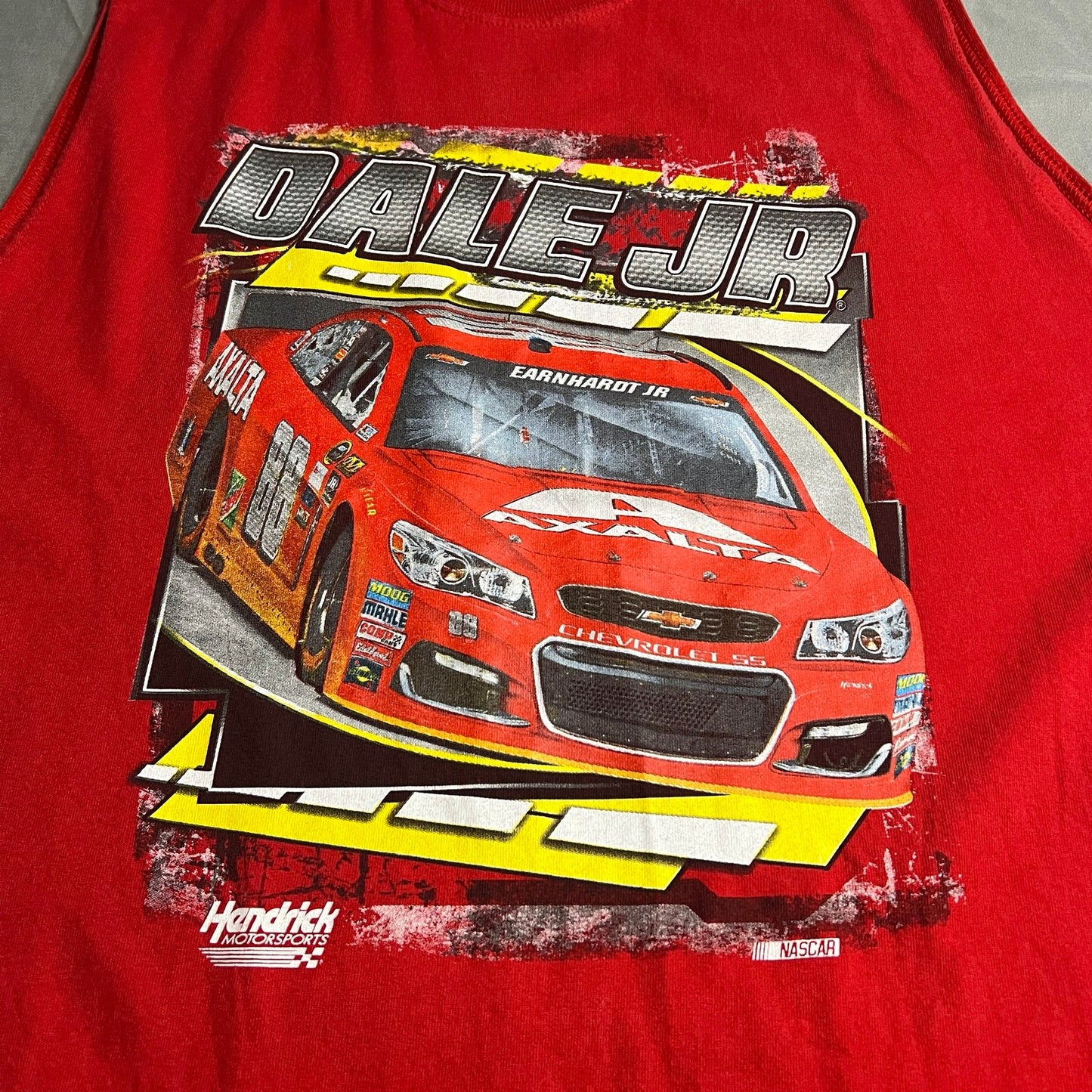 NASCAR Shirt Tank Top Mens XL Red Dale. Jr Sleeveless Racing Cars Y2K