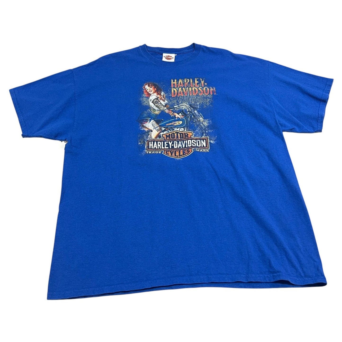 Harley Davidson Lebanon Shirt Mens 2XL XXL Granite State Blue Short Sleeve
