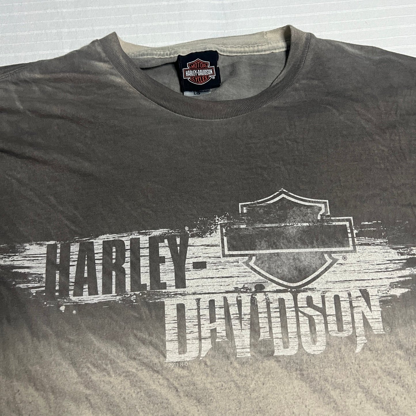 Harley Davidson Shirt Mens Large Scottsdale Short Sleeve Motorcycle Gray Biker