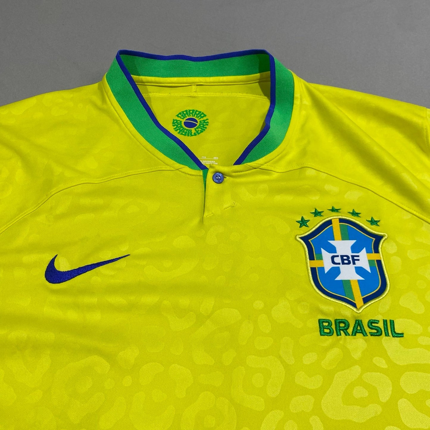 Brasil Soccer Jersey Mens 2XL XXL Nike Dri Fit Yellow Futbol CBF Yellow