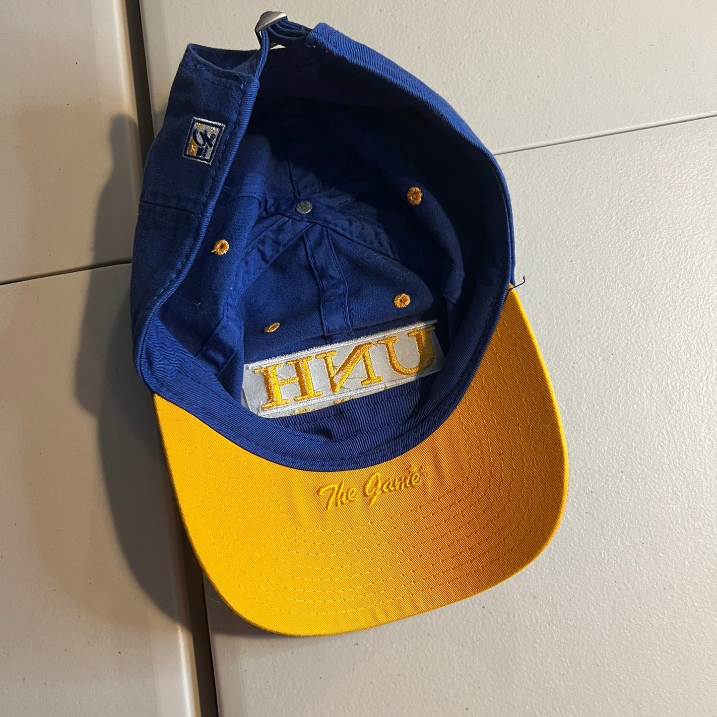 University of New Haven Hat The Game Strapback NCAA College Cap Blue Yellow