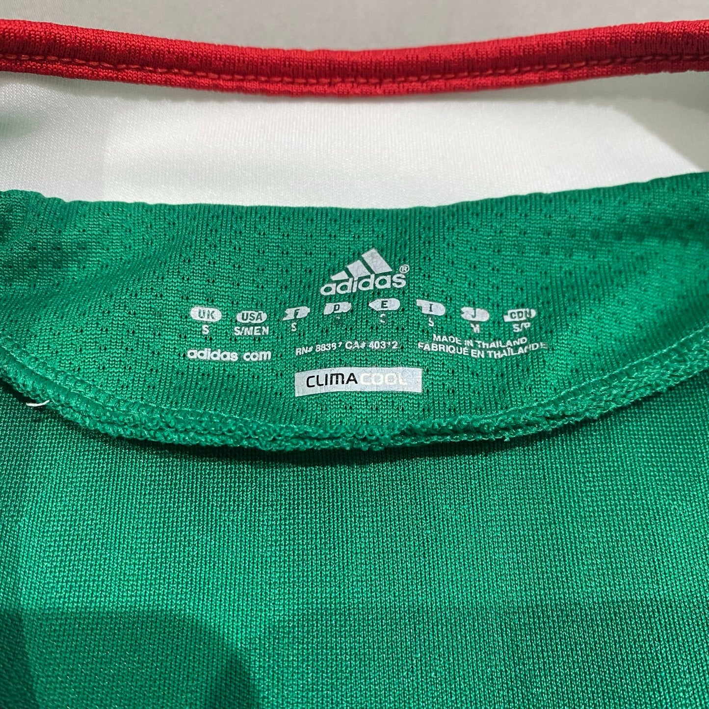 Mexico Soccer Jersey Mens Small Adidas Green Climacool Futbol World Cup 2010