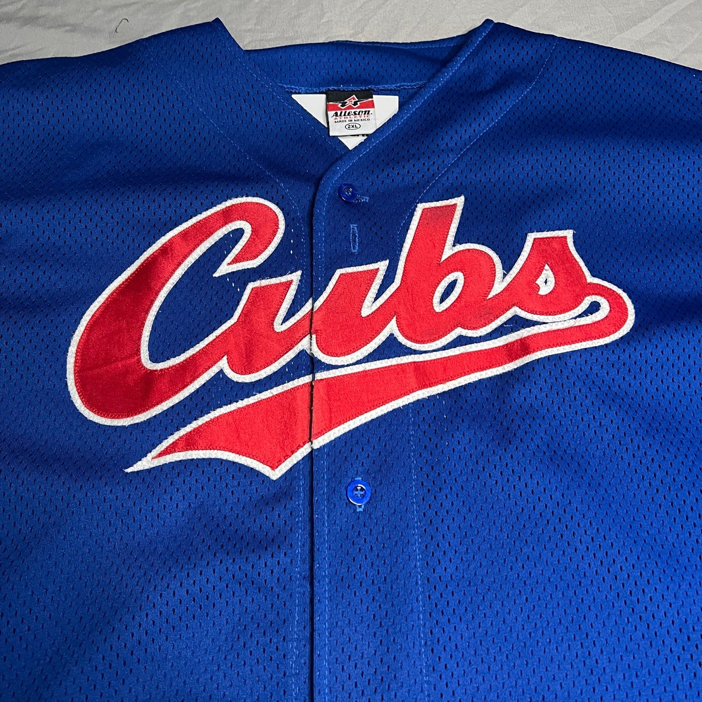 Chicago Cubs Jersey Mens 2XL XXL Blank No Name Blue #2 MLB Baseball