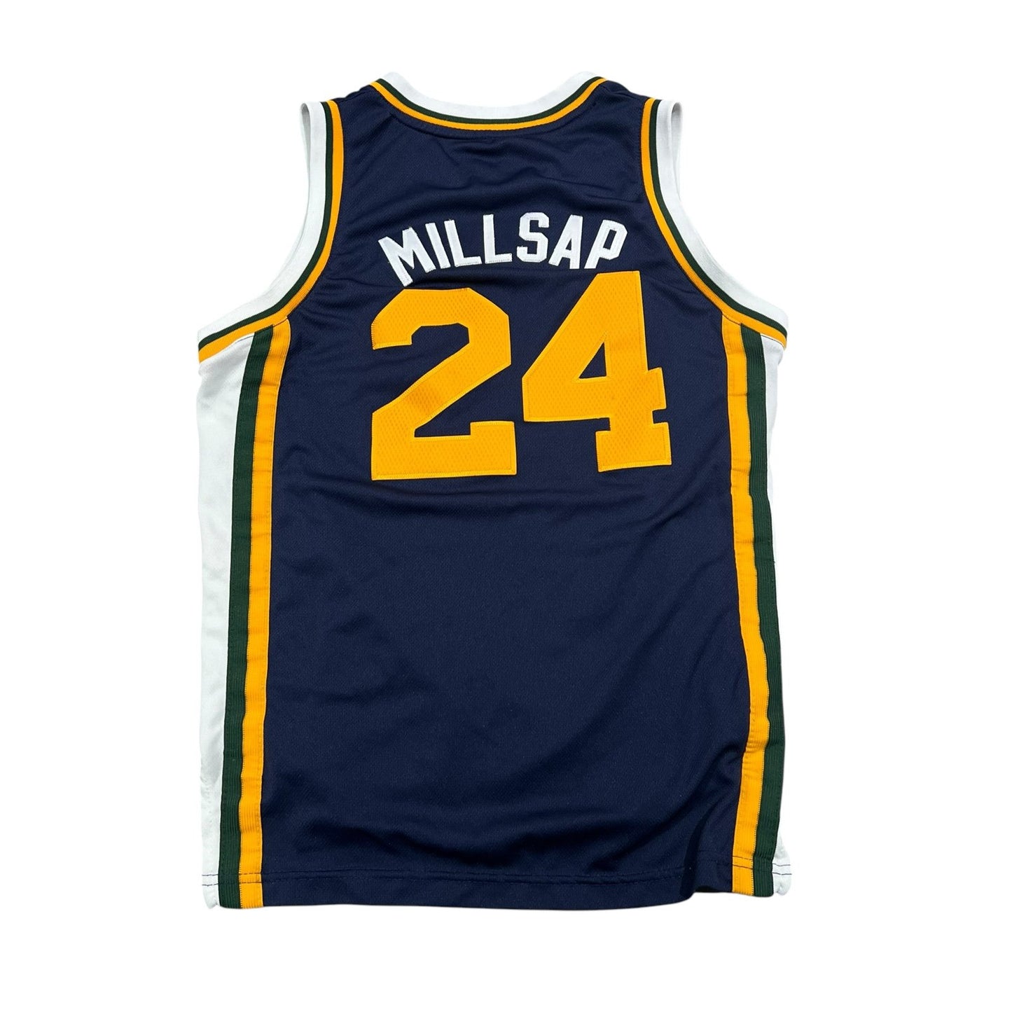 Paul Millsap Utah Jazz Jersey Kids Youth Medium Adidas NBA Blue #24