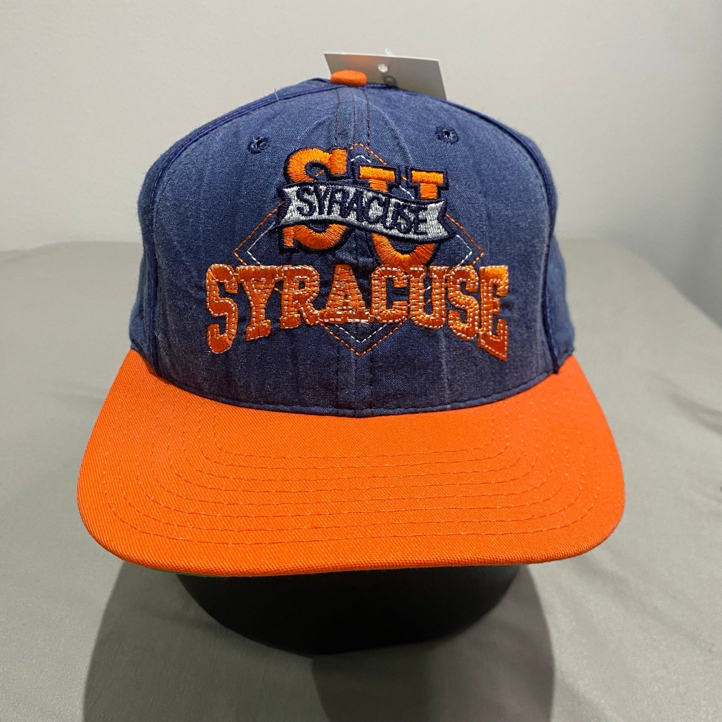 Vintage Syracuse The Game Snapback Hat Cap NCAA Blue Orange