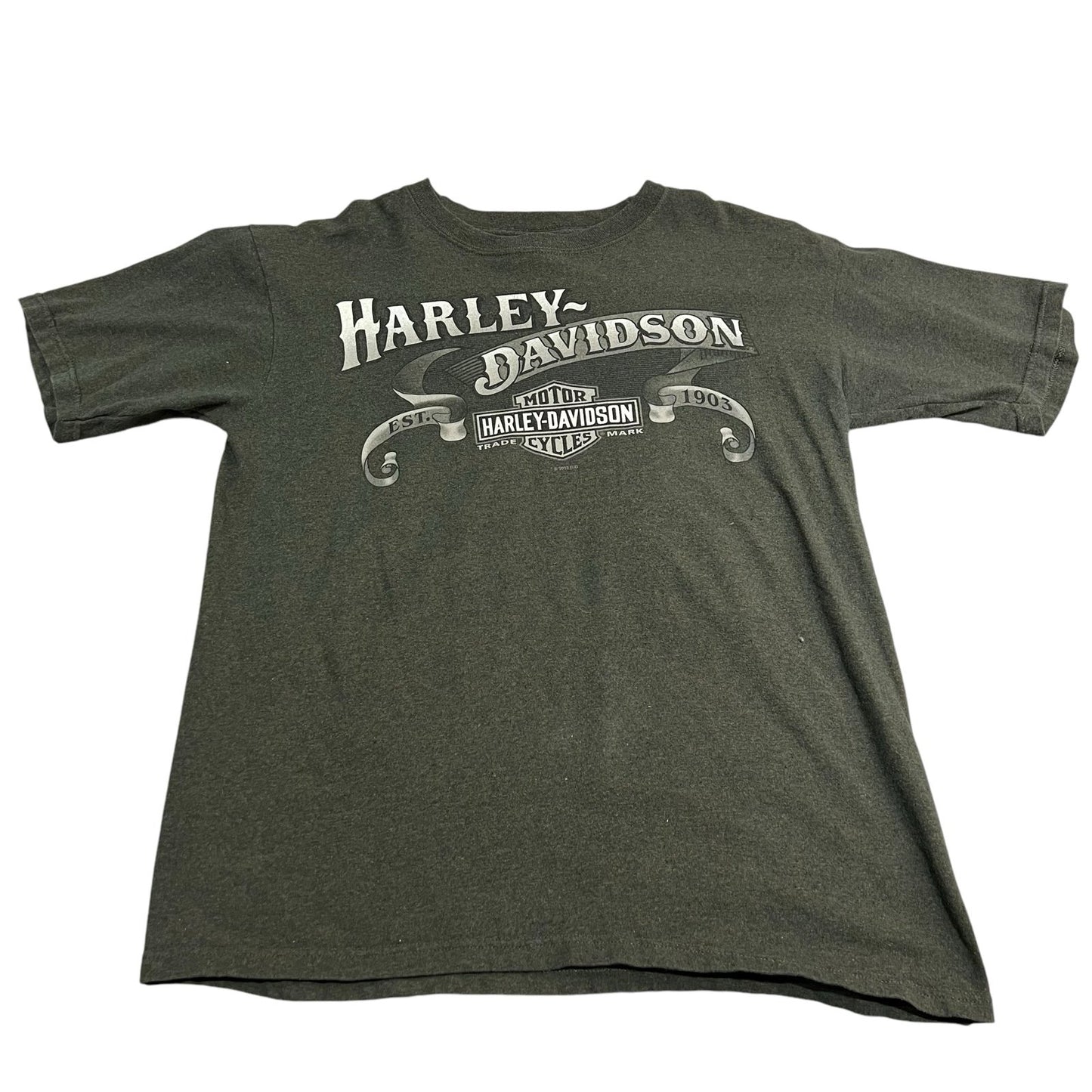 Harley Davidson Shirt Mens Large Gray Duluth Short Sleeve Motorcycle Biker