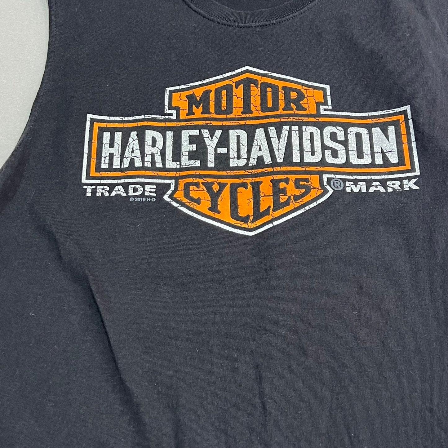 Harley Davidson Shirt Tank Top Mens Large Virginia Beach Black Sleeveless