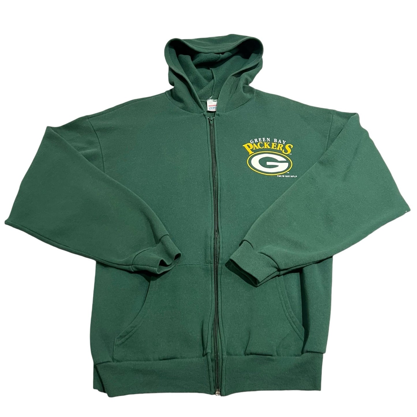 Vintage 1997 Green Bay Packers Hoodie Womans Medium Sweatshirt Full Zip NFL