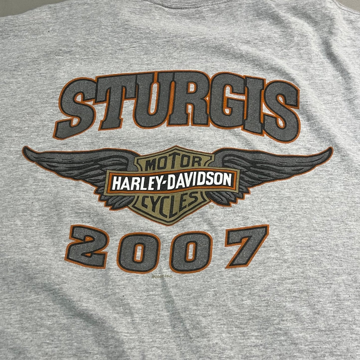 Harley Davidson Shirt Mens Large Sturgis 2007 Short Sleeve Motorcycle Biker