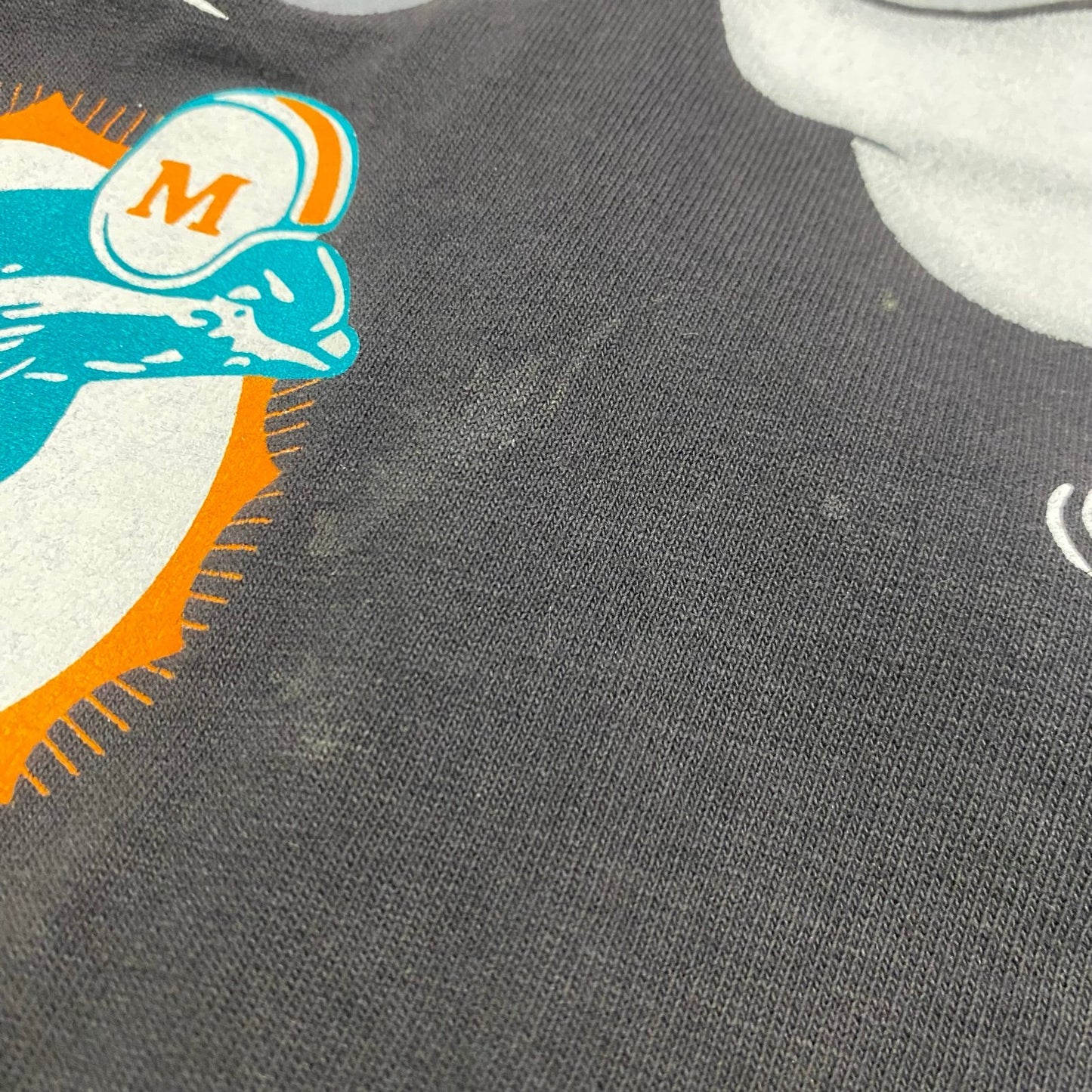 Vintage 90s Taz Looney Tunes Miami Dolphins Changes Shirt Mens XL NFL Black