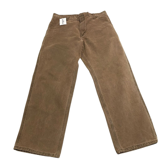 Vintage Carhartt Jeans B12 CHT Carpenter Pants Brown Canvas Mens 36x30