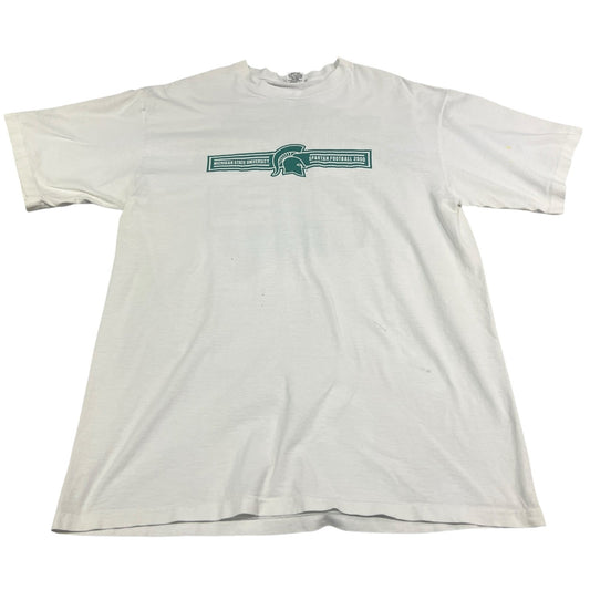 Vintage 2000 Michigan State University Spartans Football Shirt Mens XL White