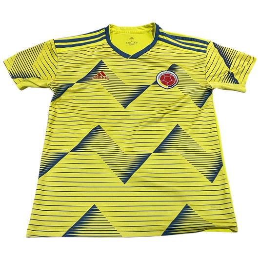 Colombia Soccer jersey Mens Large Adidas Futbol FCF Home Climalite