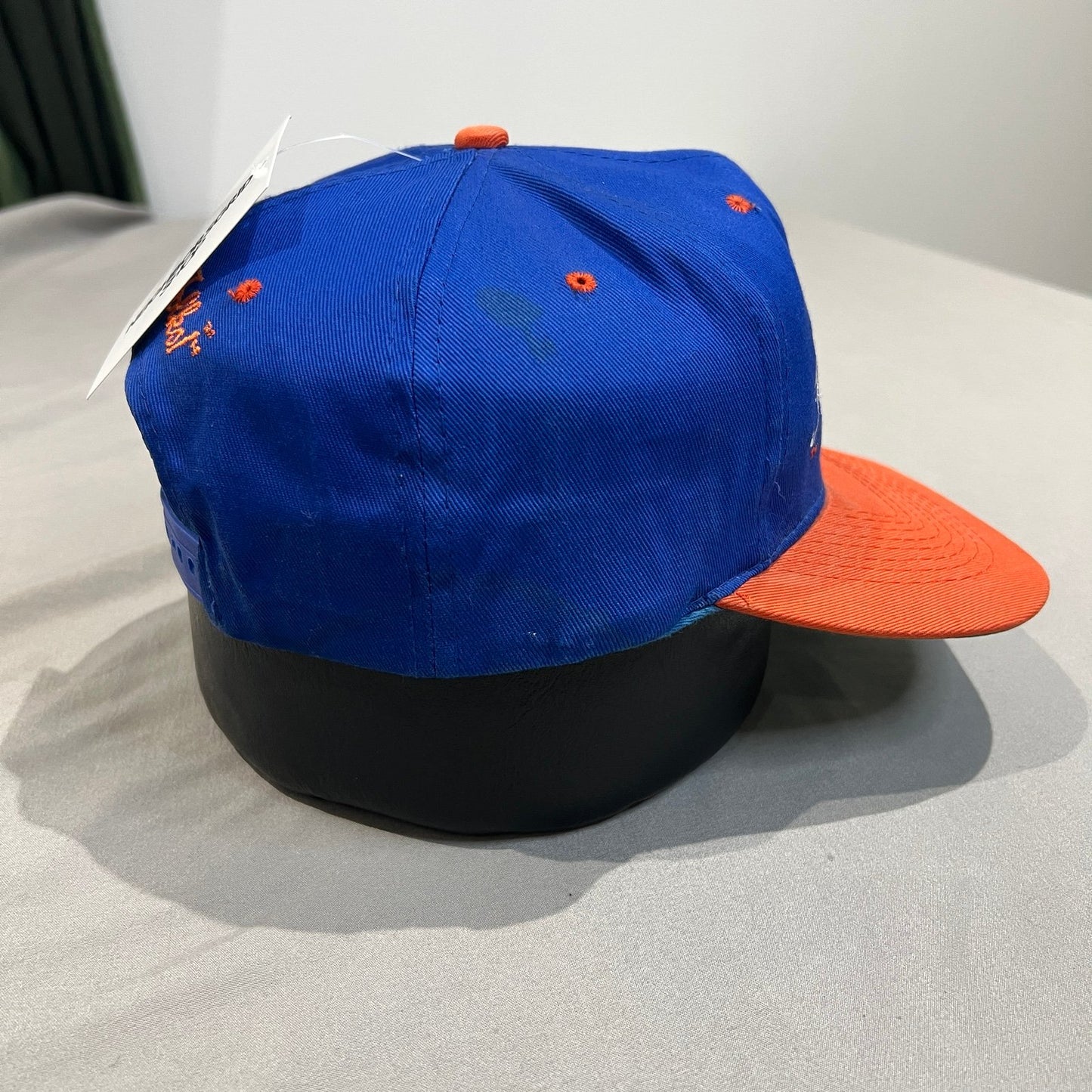 Vintage University of Illinois Taz Snapback Hat Blue Orange Looney Tunes Chief