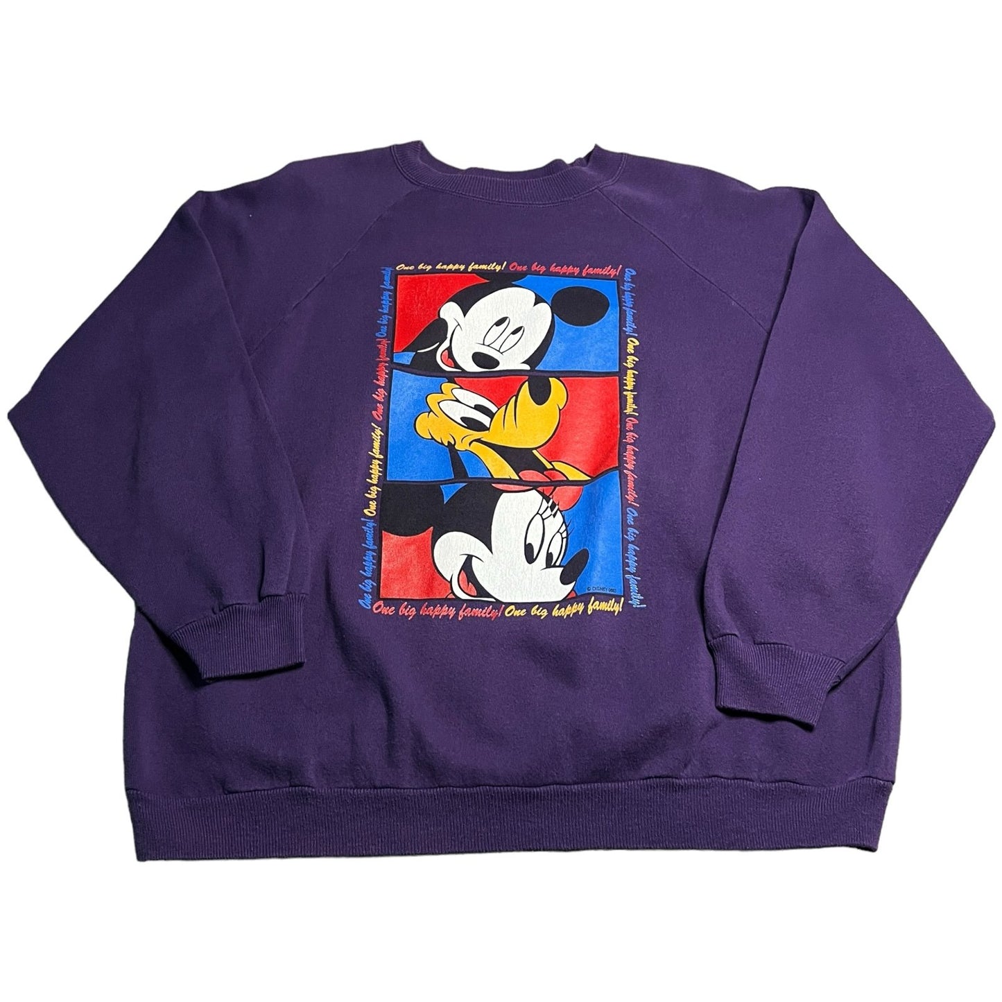 Vintage Disney Crewneck Mickey Mouse Pluto Womans XL 90's Purple