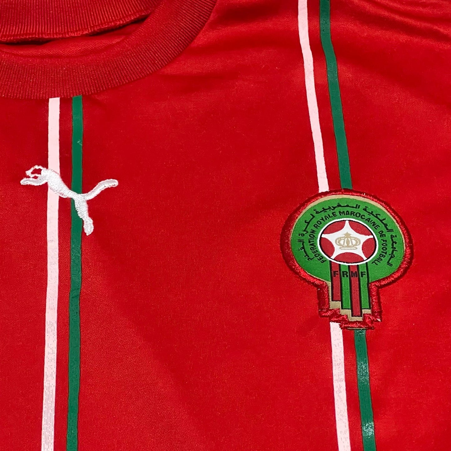 Morocco Home Soccer Football Jersey Puma Red Mens XS