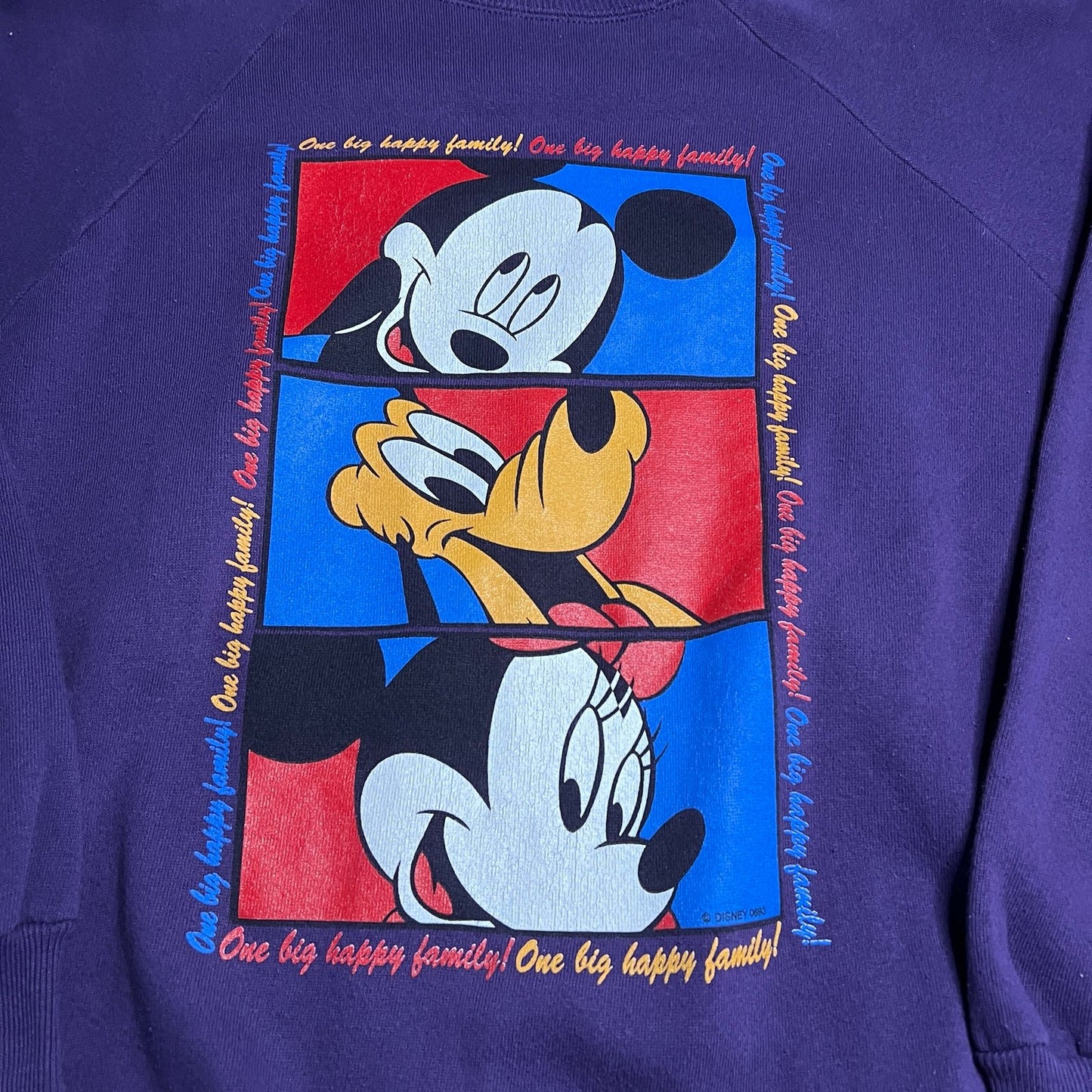 Vintage Disney Crewneck Mickey Mouse Pluto Womans XL 90's Purple