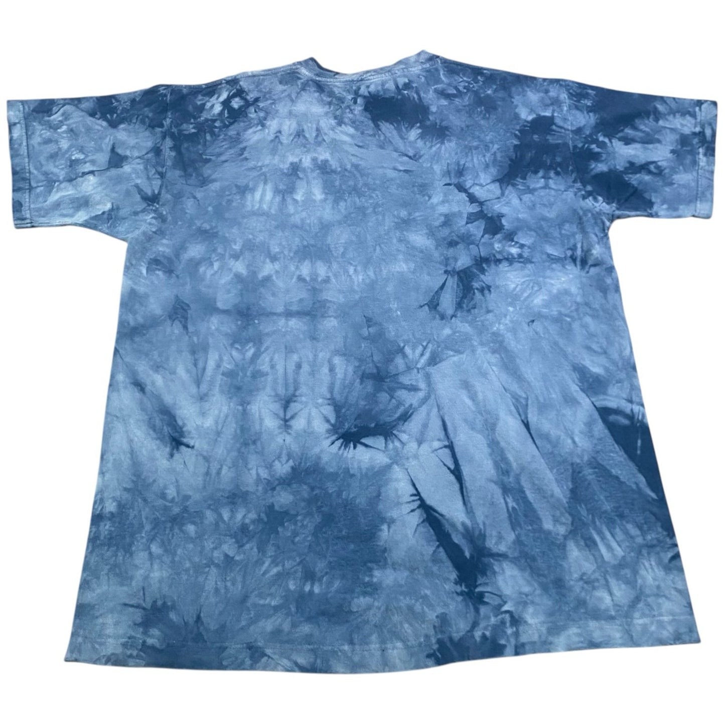 Vintage 2001 The Mountain Wolfs Print Blue Tie Dye Mens XL Shirt