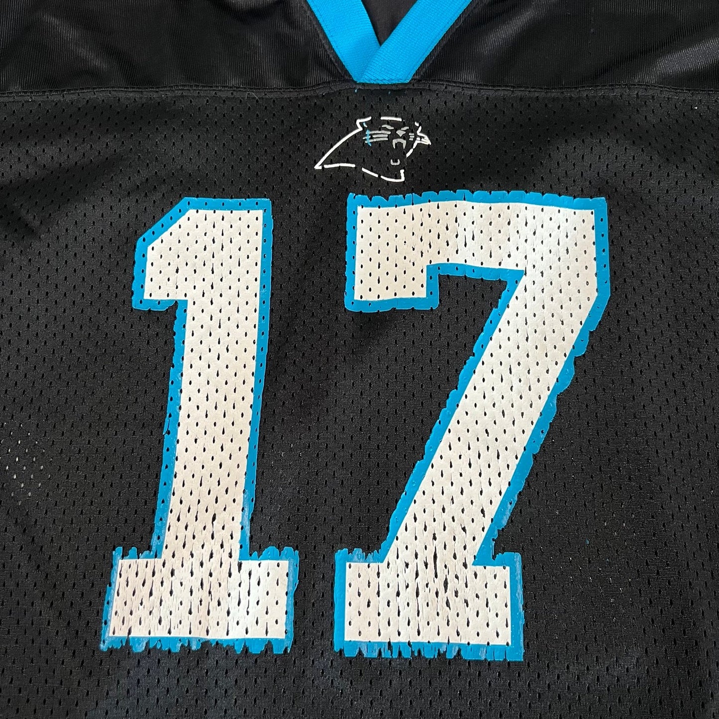 Jake Delhomme Jersey #17 North Carolina Panthers Kids Youth XL NFL Black Blue