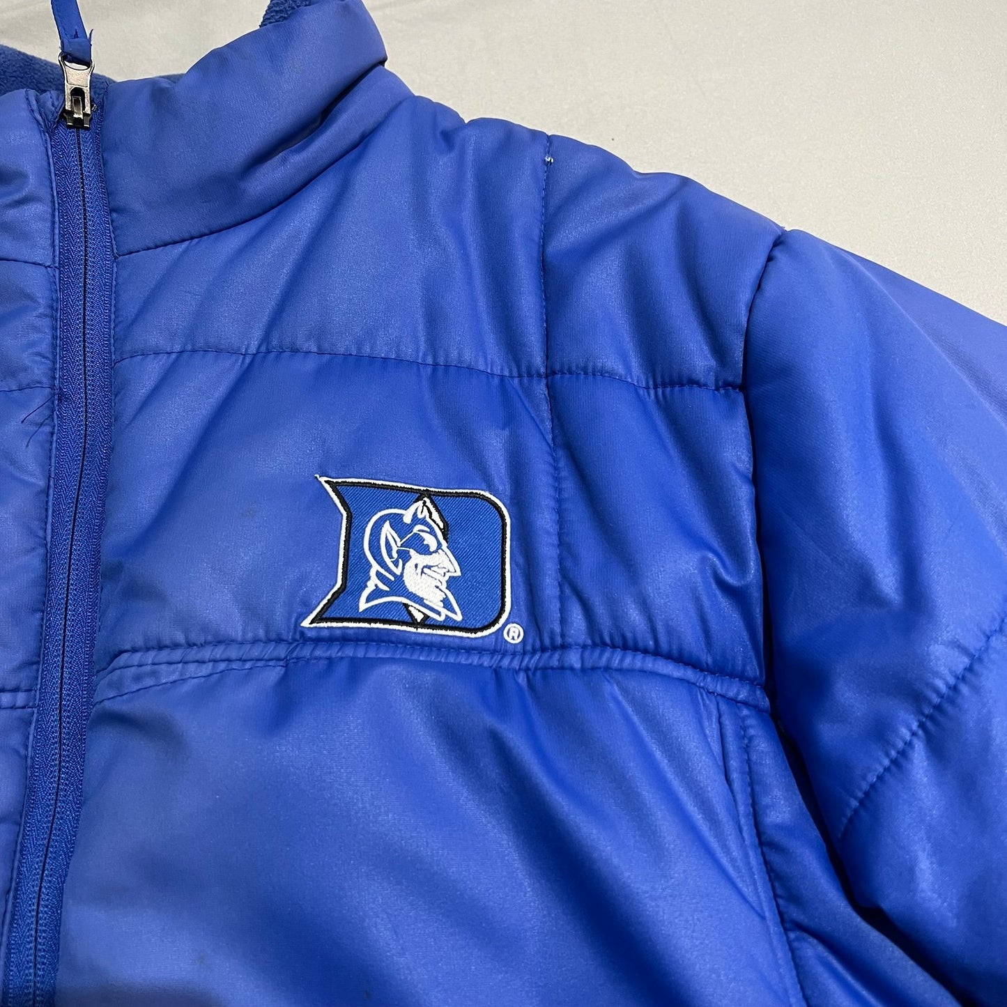 Vintage Duke University Puffer Jacket Mens XL Blue Devils Full Zip NCAA College