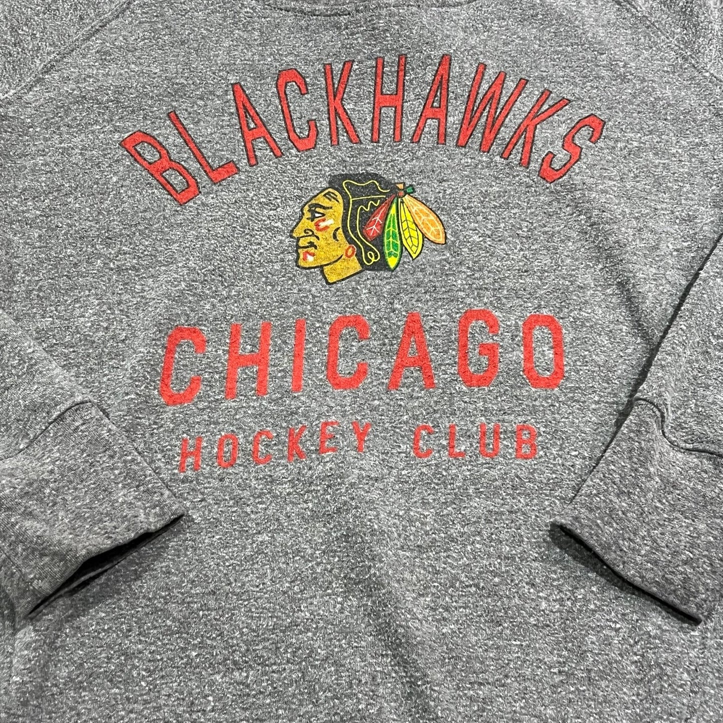 Chicago Blackhawks Long Sleeve Shirt Womans Large Sportige NHL Gray