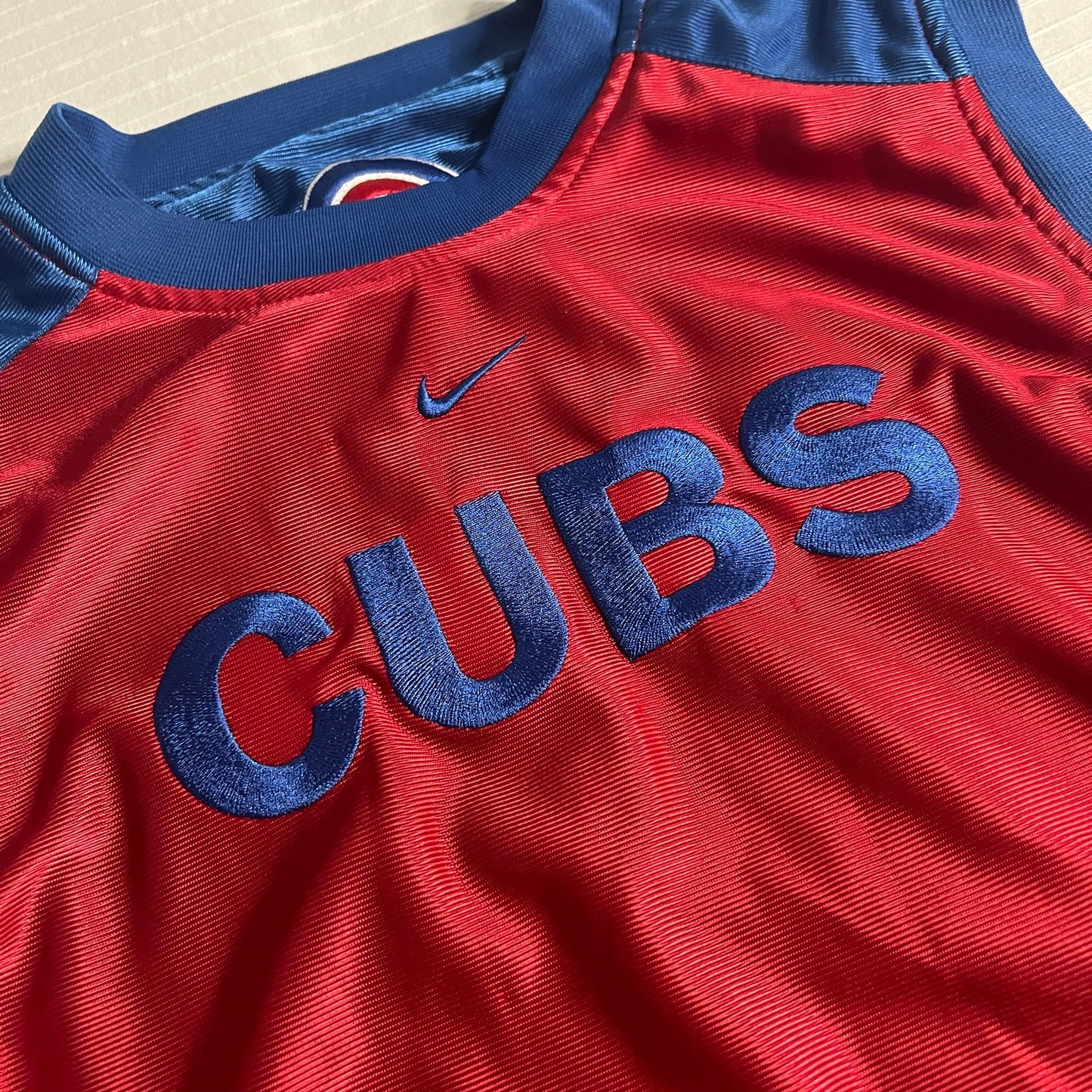 Chicago Cubs Basketball Jersey Kids Youth Medium Nike Center Swoosh Reversible