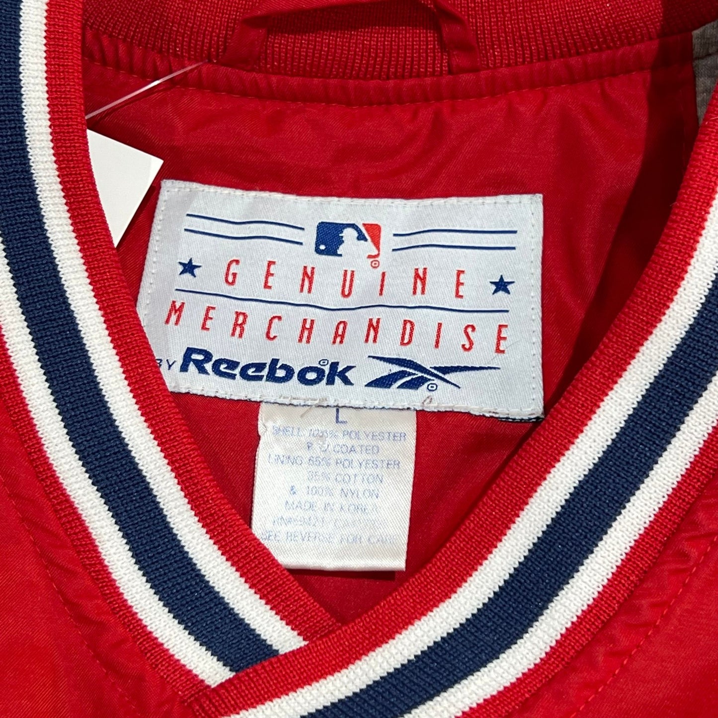 Vintage St Louis Cardinalds Windbreaker Jacket Mens Large Reebok MLB Red