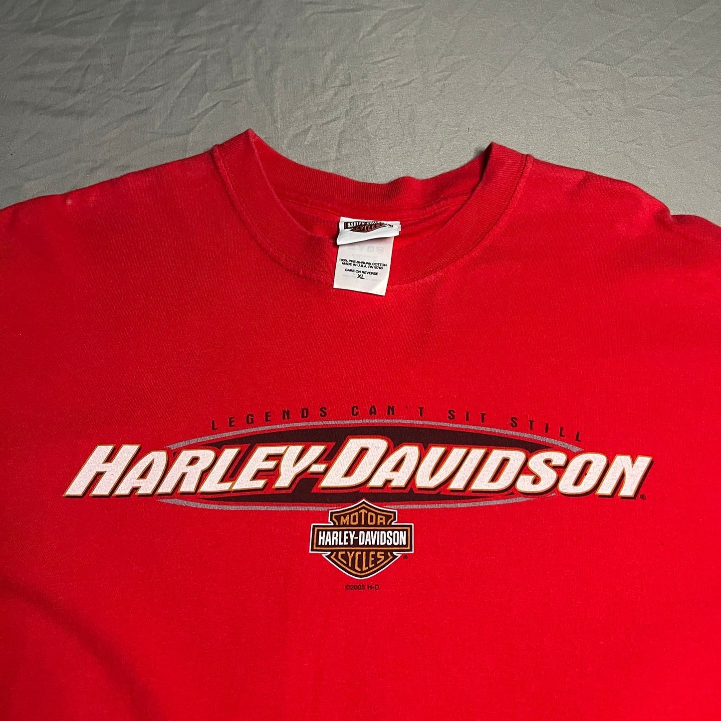 Harley Davidson Shirt Mens XL Red Madison Short Sleeve Motorcycle