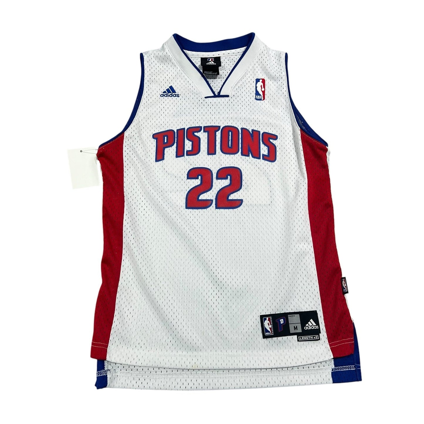 Tashaun Prince Kids Youth Medium Jersey Detrioit Pistons Stitch Sewn Length +2