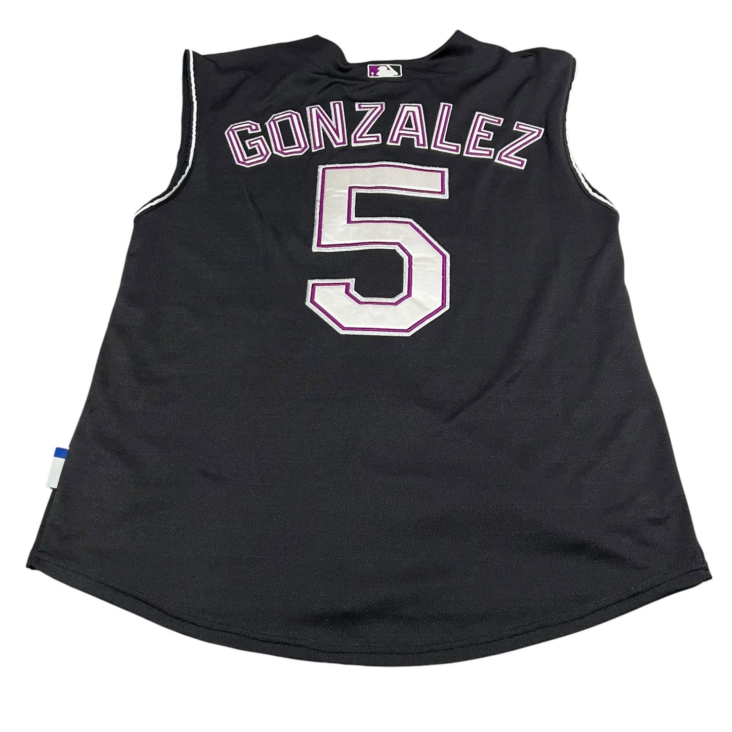 Colorado Rockies Jersey Carlos Gonzalez #5  Majestic Mens 50 Sleeveless Black