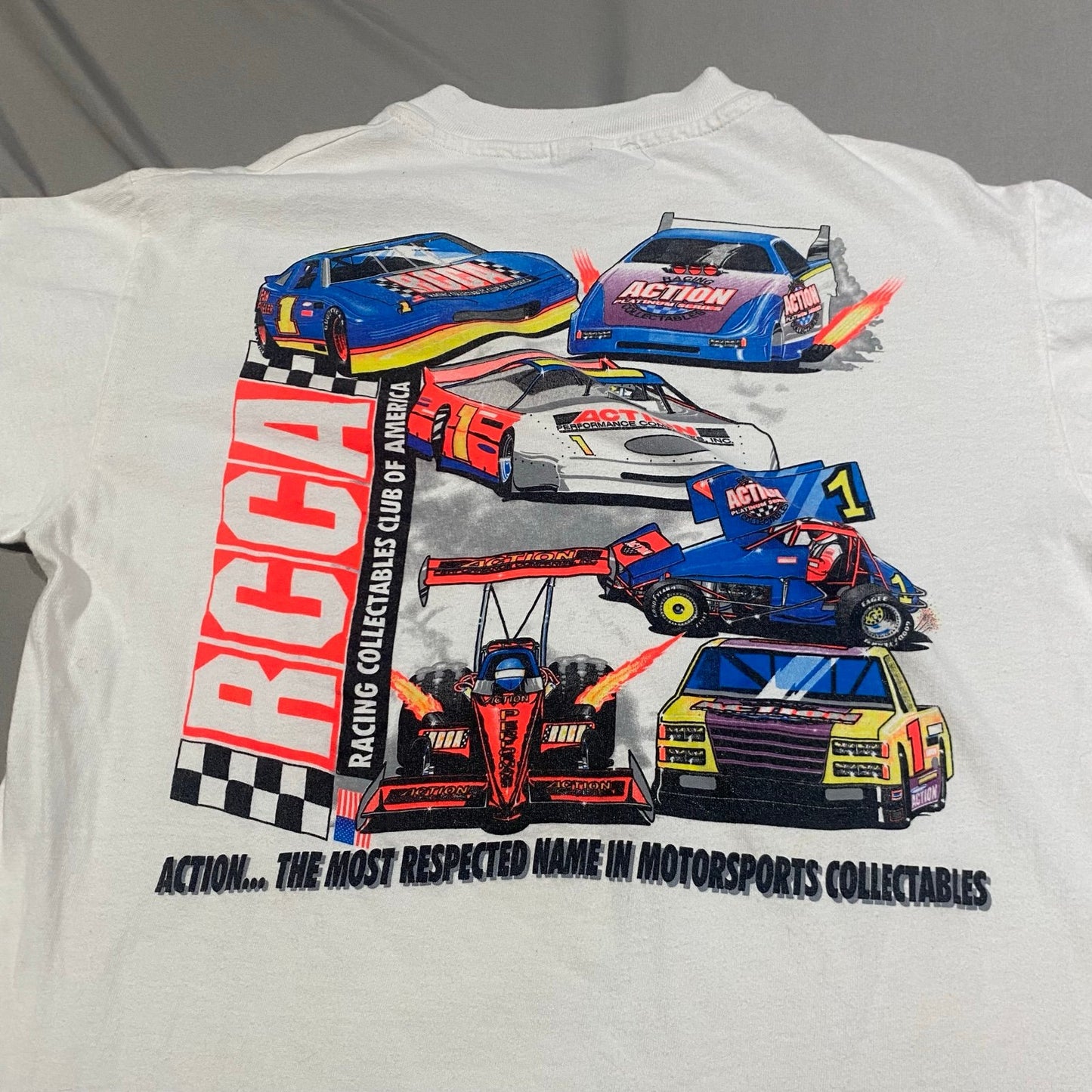 Vintage Winston Cup Racing Shirt Mens Small NASCAR White Short Sleeve