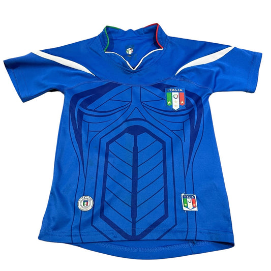 Italia Gliazzurri Soccer Football Jersey De Rossi #10 Kids Boys Youth Small Blue