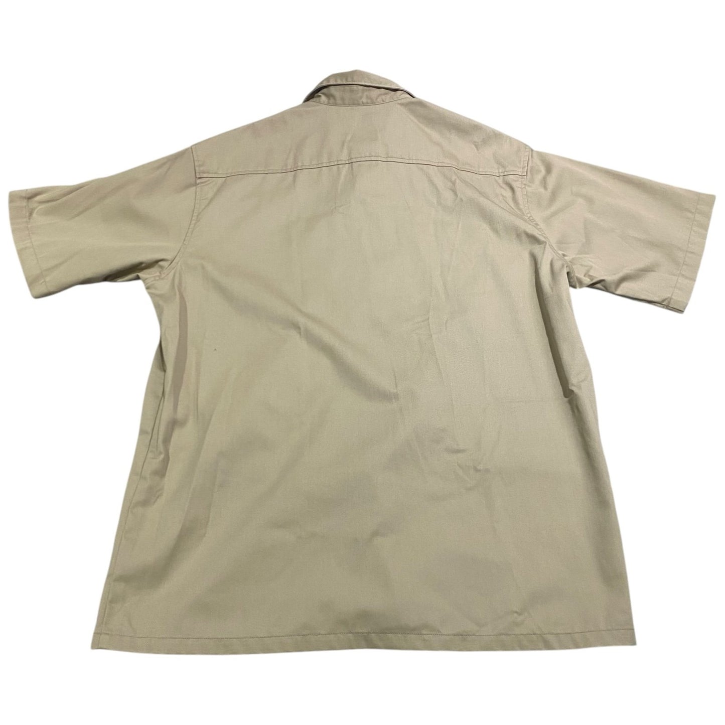 Carhartt Button Up Shirt Mens XL Tan Relaxed Fit Brown Short Sleeve Workwear