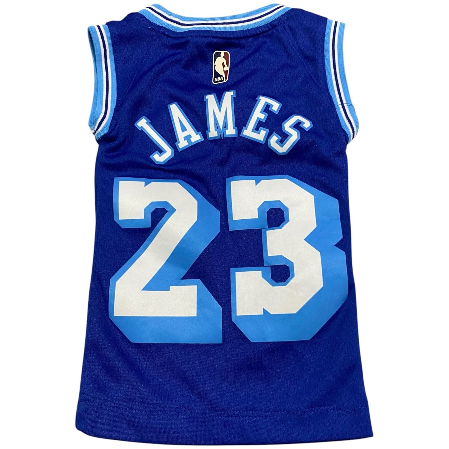 Lebron James Jersey Kids Youth Small Los Angeles Lakers Blue Nike Dri Fit NBA