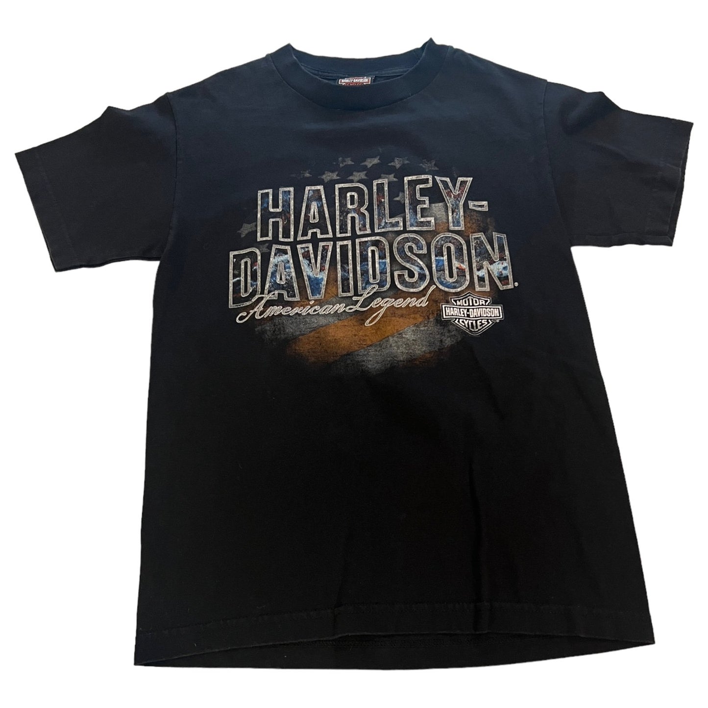 Harley Davidson Shirt Mens Small Black McHenry Motorcycle Biker Short Sleeve