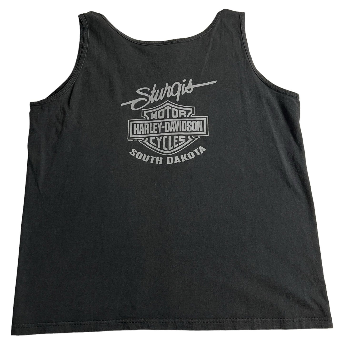 Harley Davidson Shirt Tank Top Womans Large Black South Dakota Sturgis