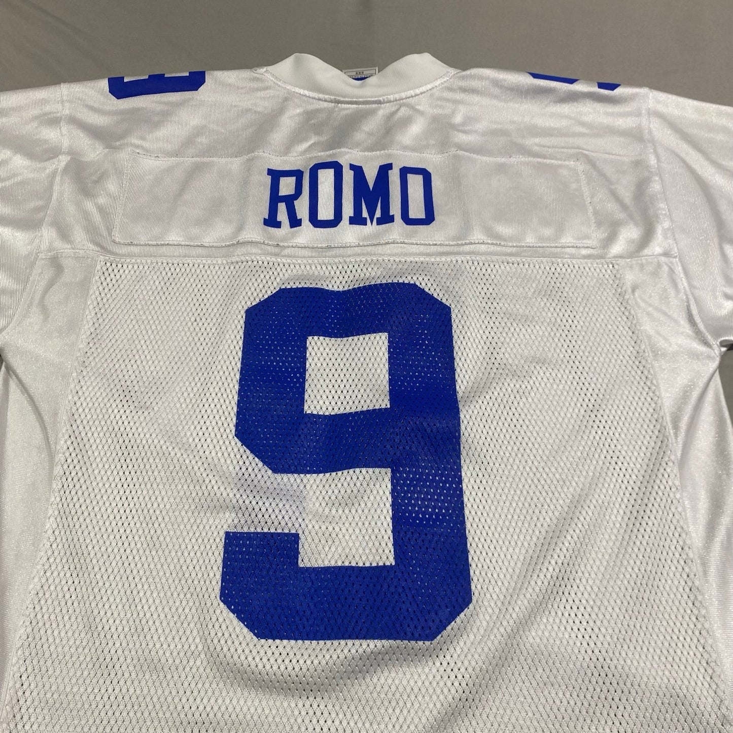 Tony Romo Jersey Dallas Cowboys #9 Mens Medium NFL Reebok White Blue