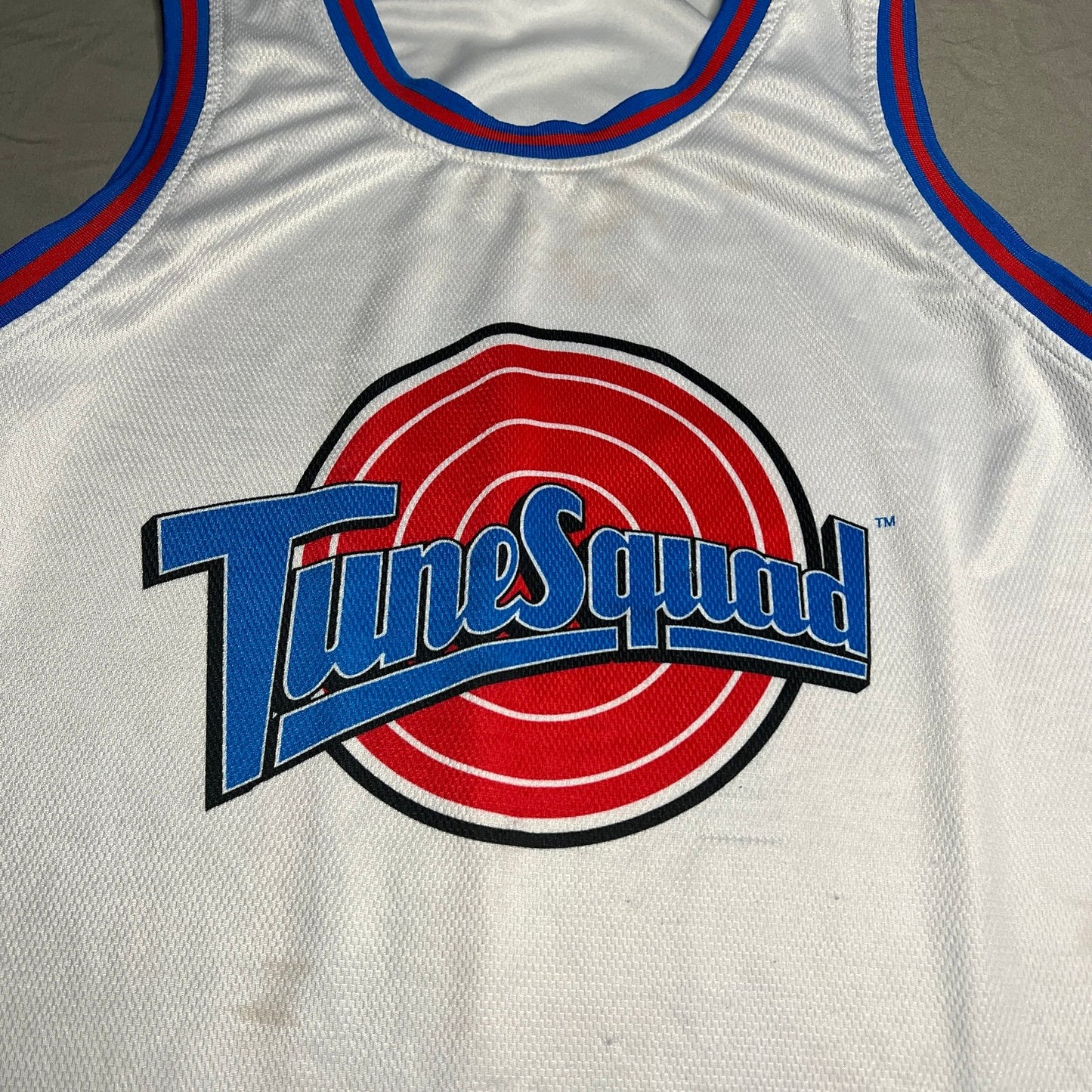 Tune Squad Jersey Mens Medium #0 Blank No Name Looney Tunes White Space Jam