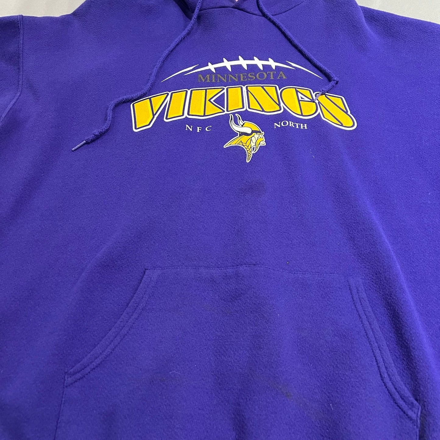 Minnesota Vikings Hoodie Mens 2XL XXL Purple Sweatshirt NFL NFC North